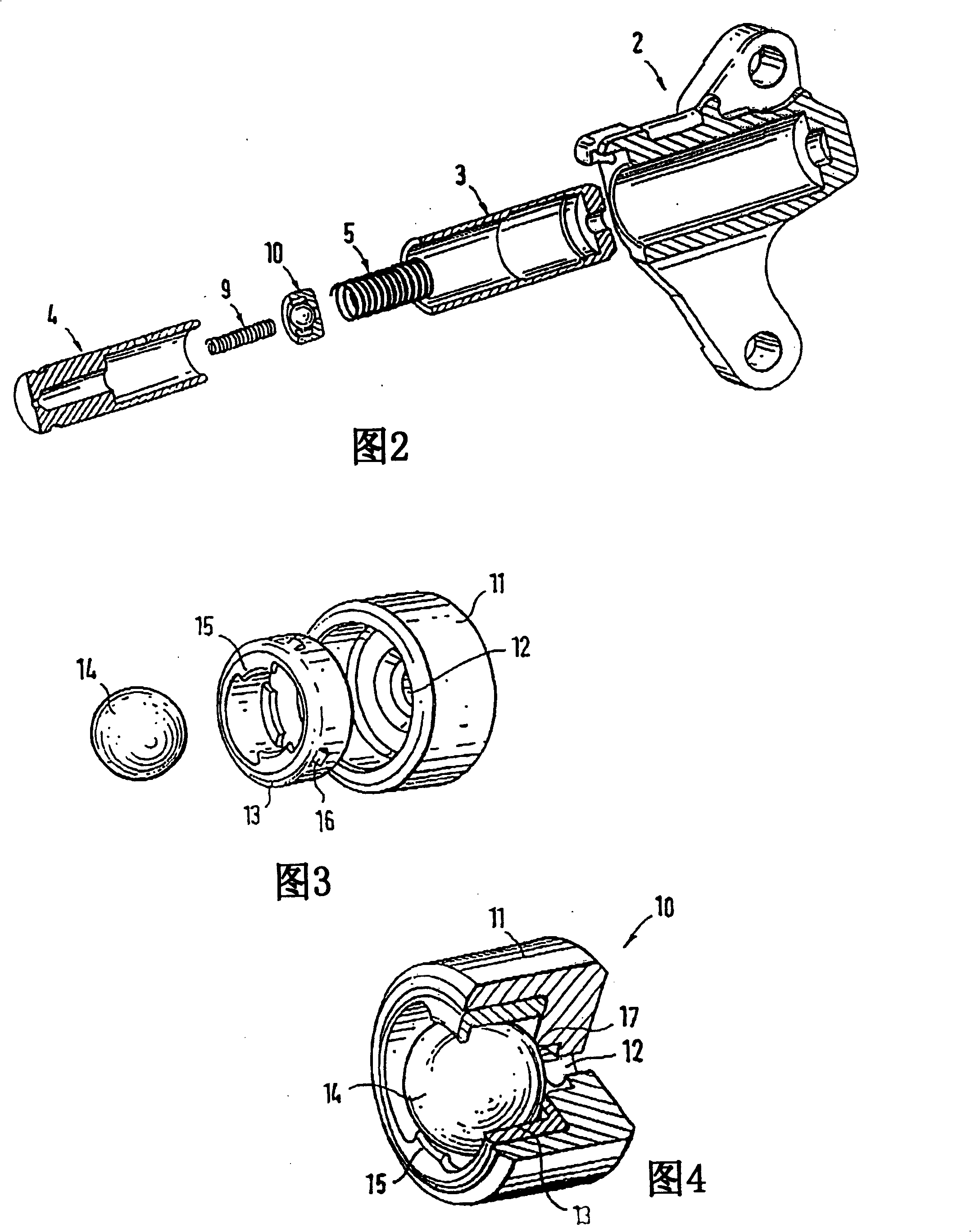 Hydraulic tensioning device for a traction mechanism drive