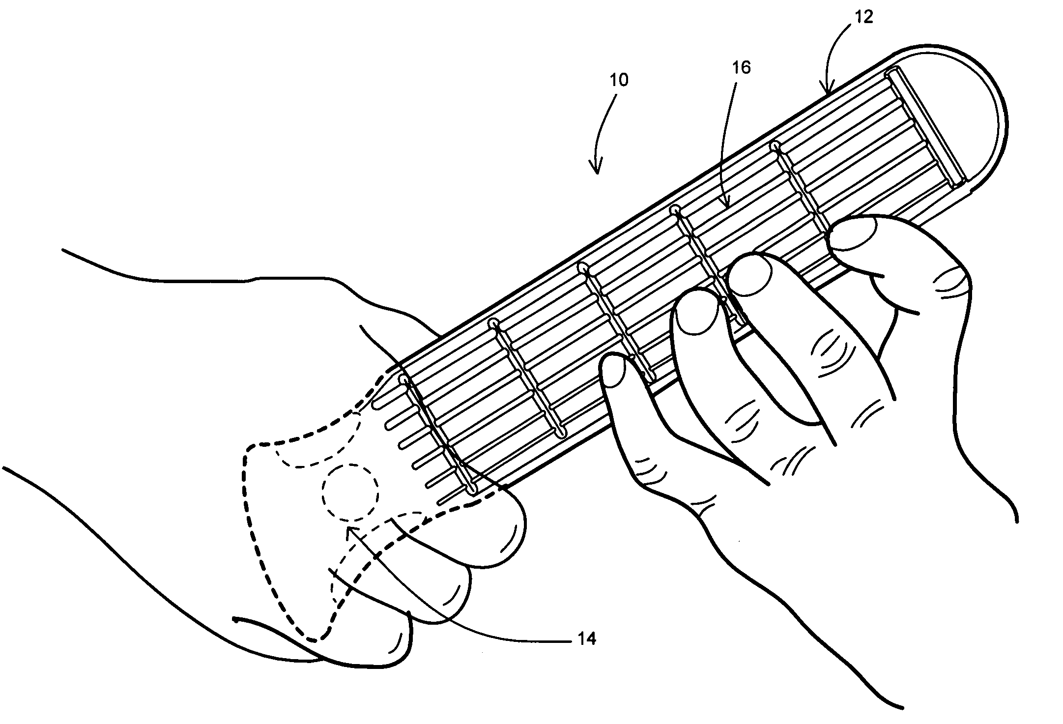 Portable exerciser for stringed instrument players