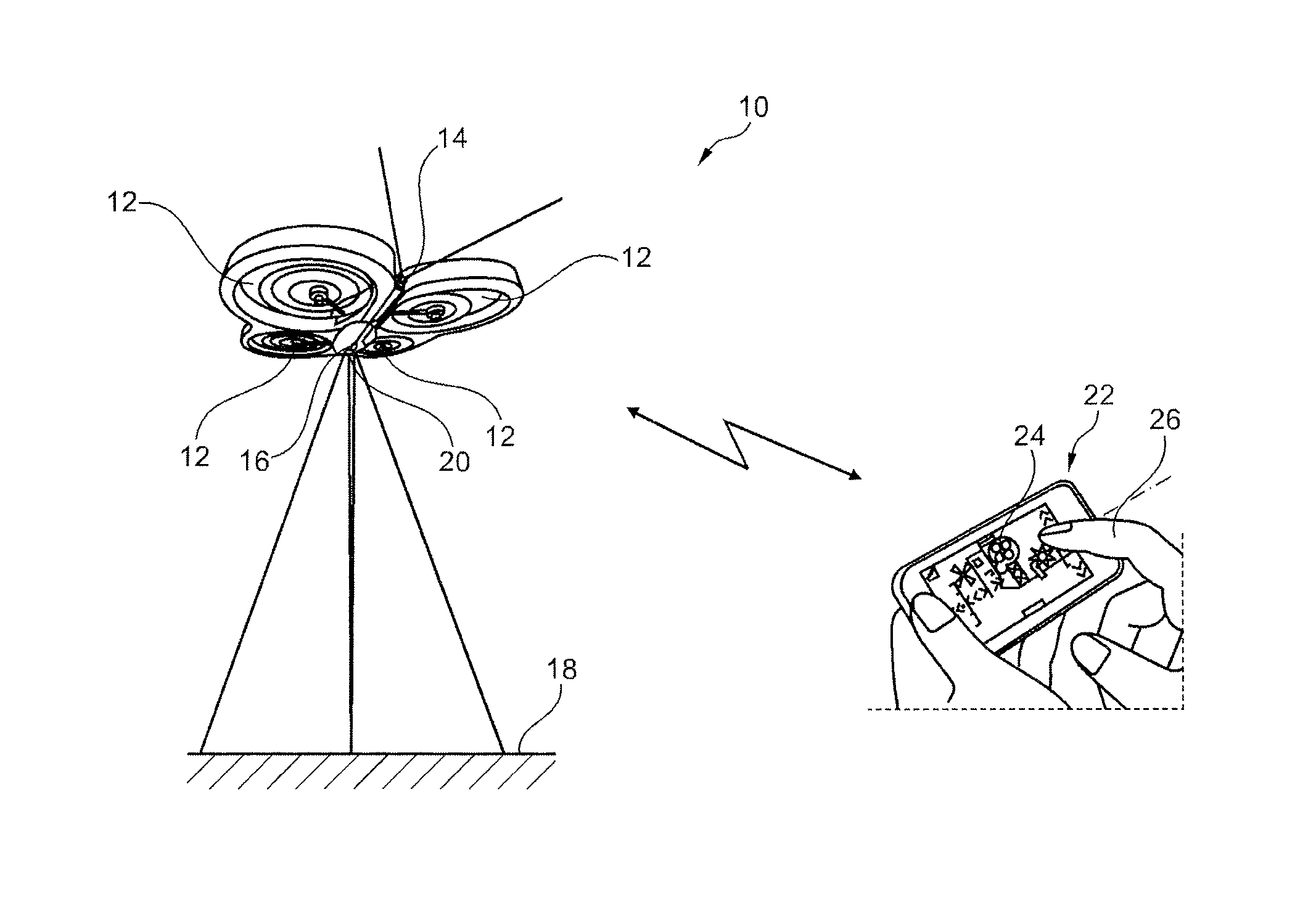 Method of dynamically controlling the attitude of a drone in order to execute a flip type maneuver automatically