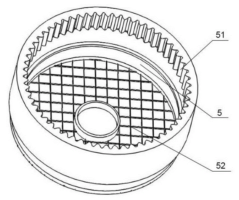 Continuous semispherical sand mixing device for fracture