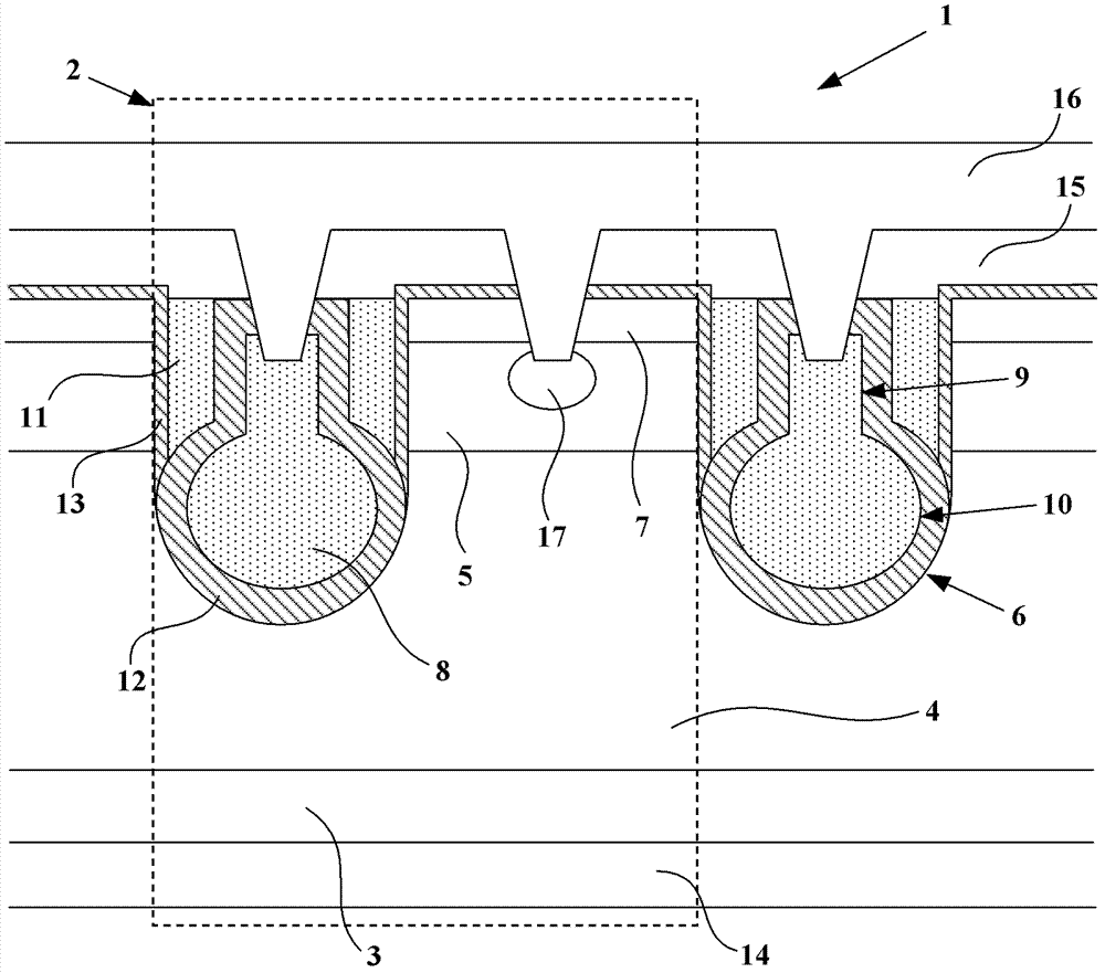 Low grid-drain capacitance grooved metal oxide silicon (MOS) device and manufacturing method thereof