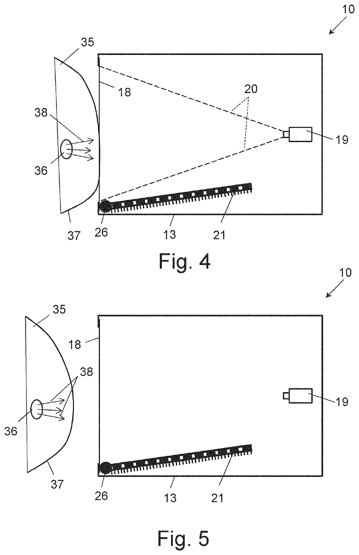 Device and method for thermal imaging of a living mammal body section