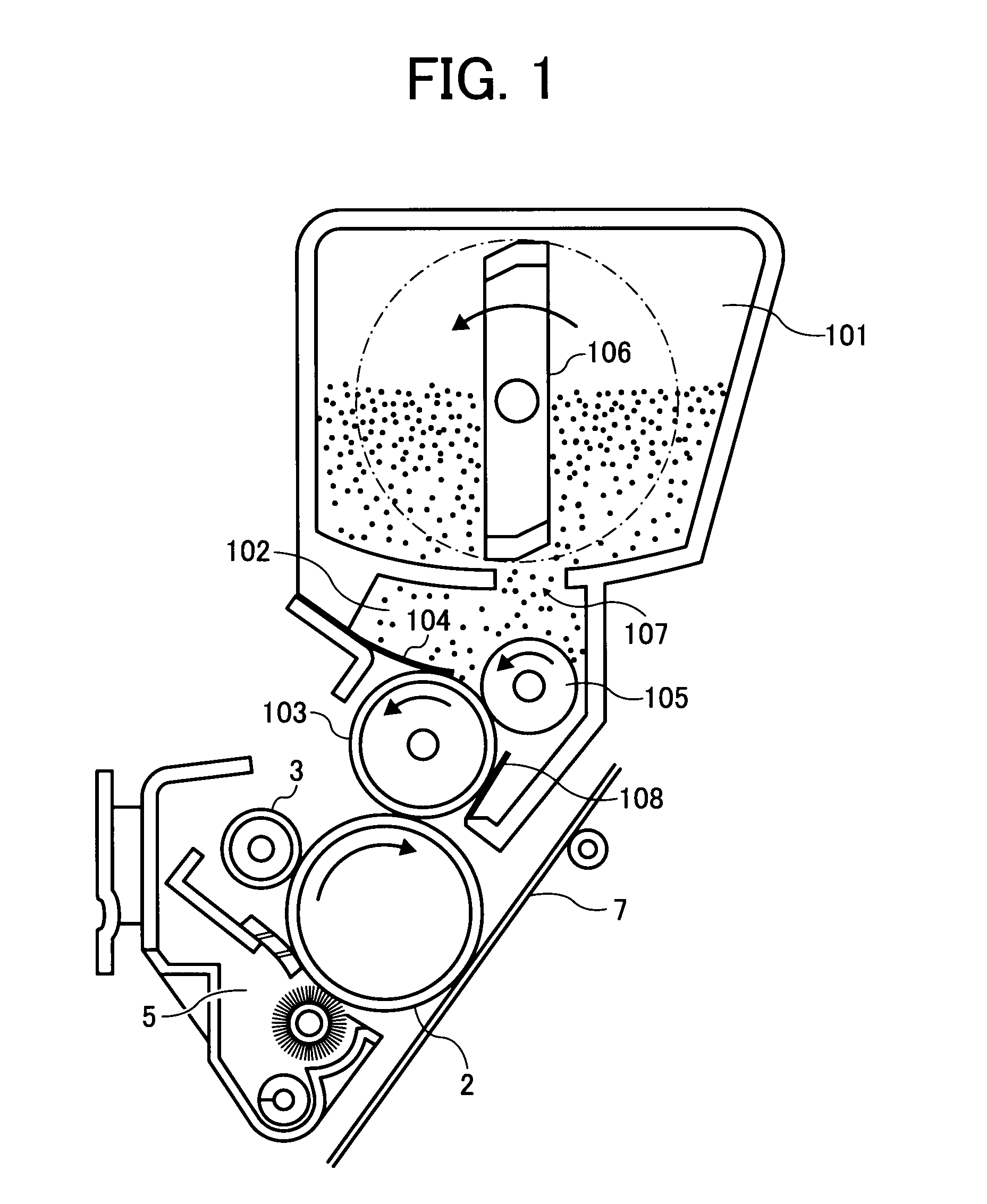 Developing device and image forming method using one component developer, and process cartridge using the developing device