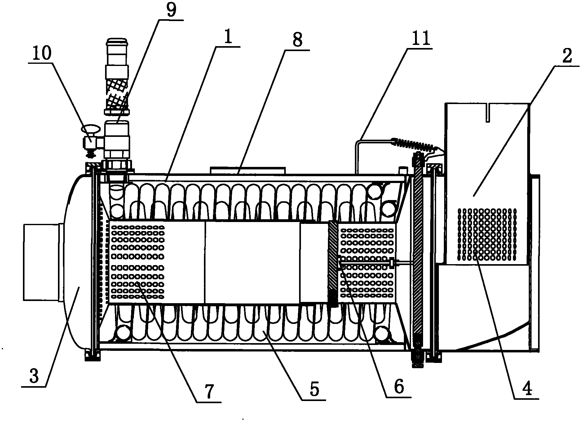 Noise-eliminating and heating device of vehicle exhaust