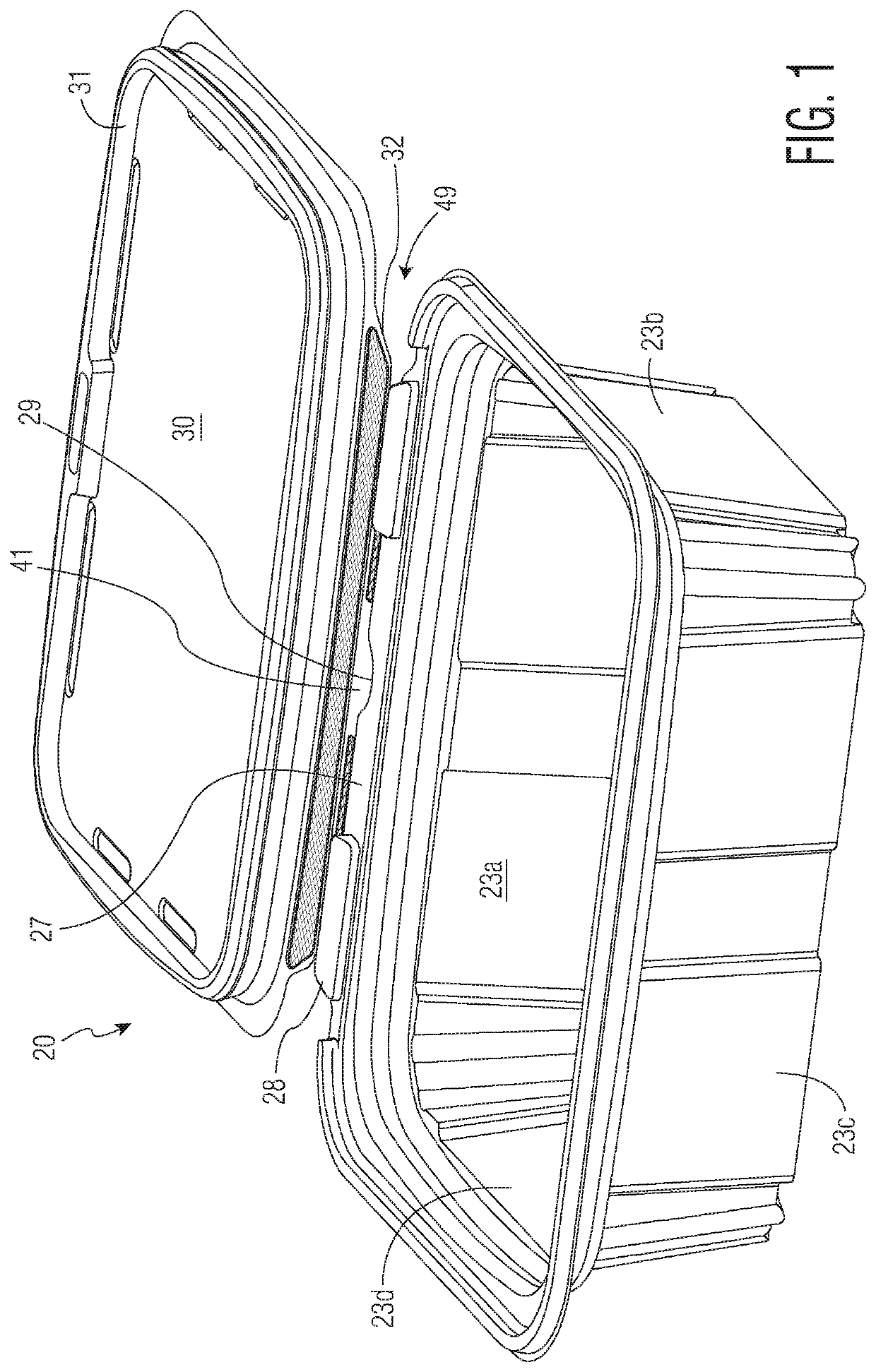 Plastic container with tamper-evident closing system