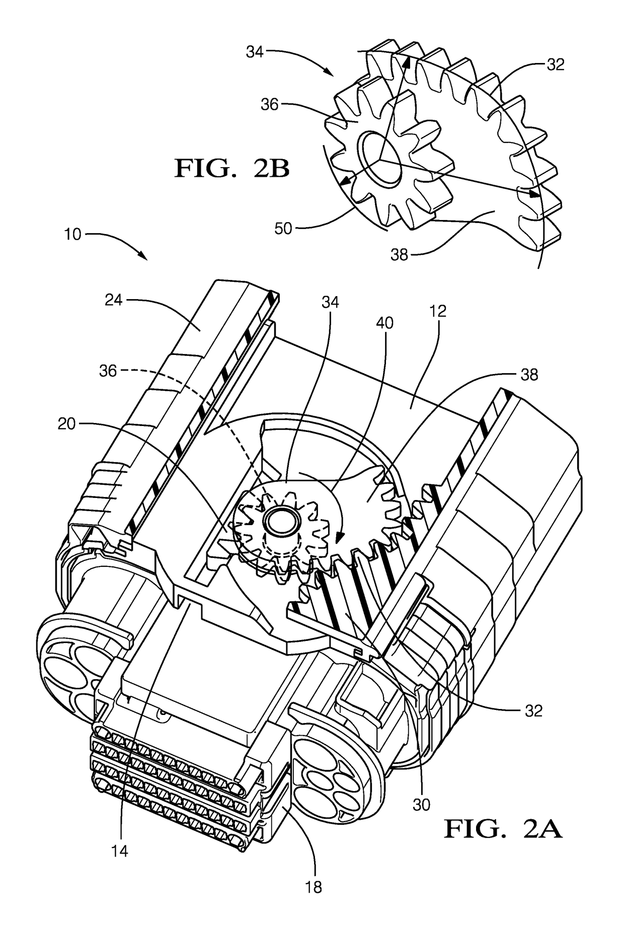 Connector assembly with variable axial assist