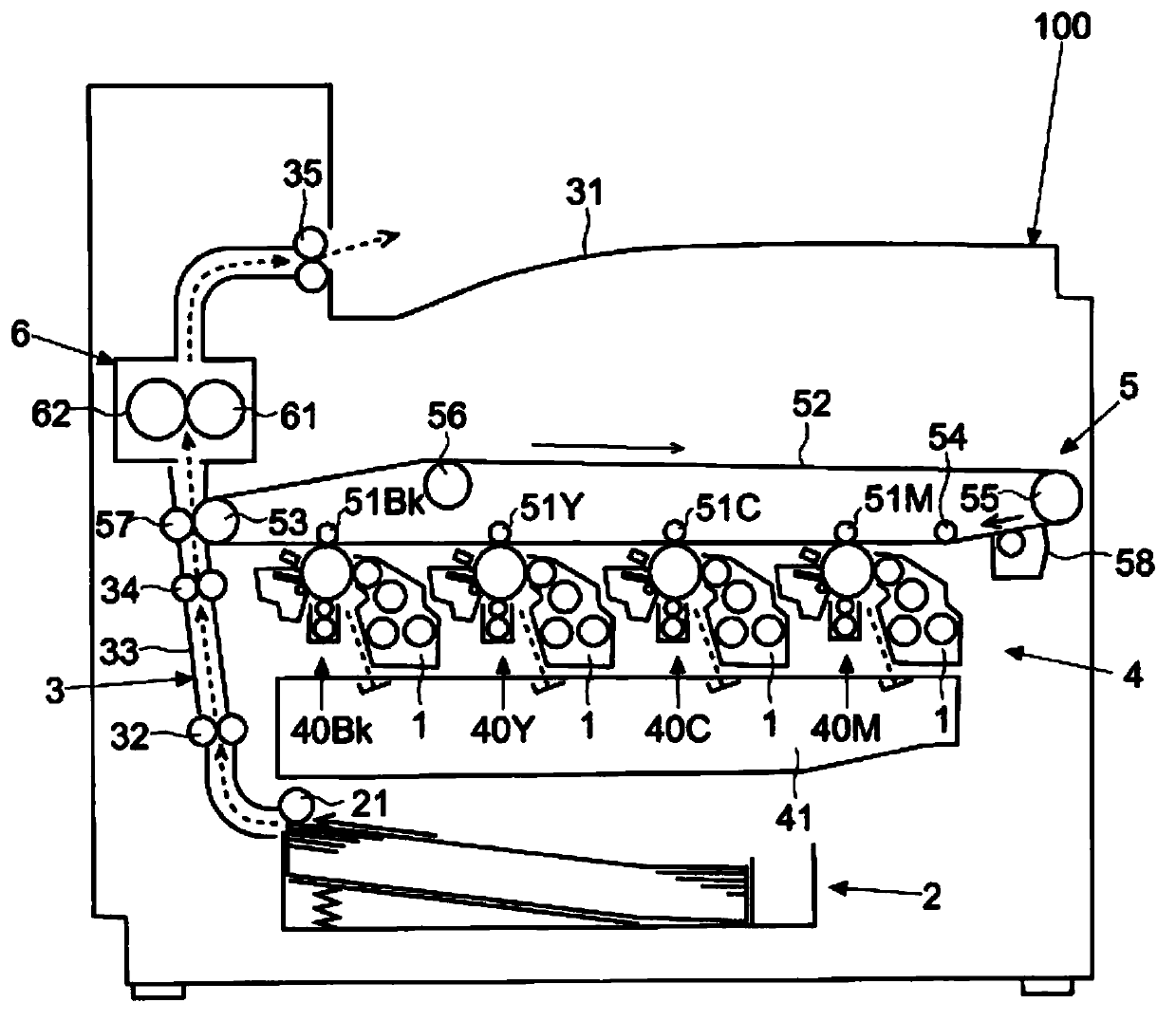 Developing device, image forming apparatus, and method for changing duty ratio