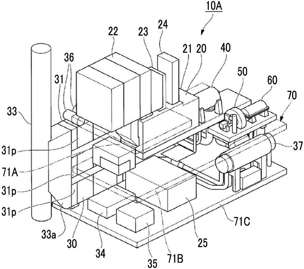 Gas turbine combined cycle facility and water-surface facility