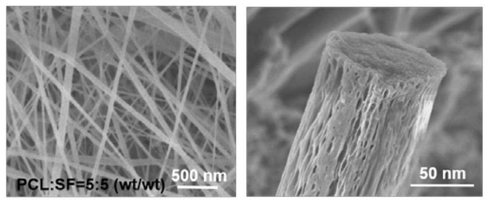 A preparation method of nanofiber gel composite matrix for constructing skin tissue