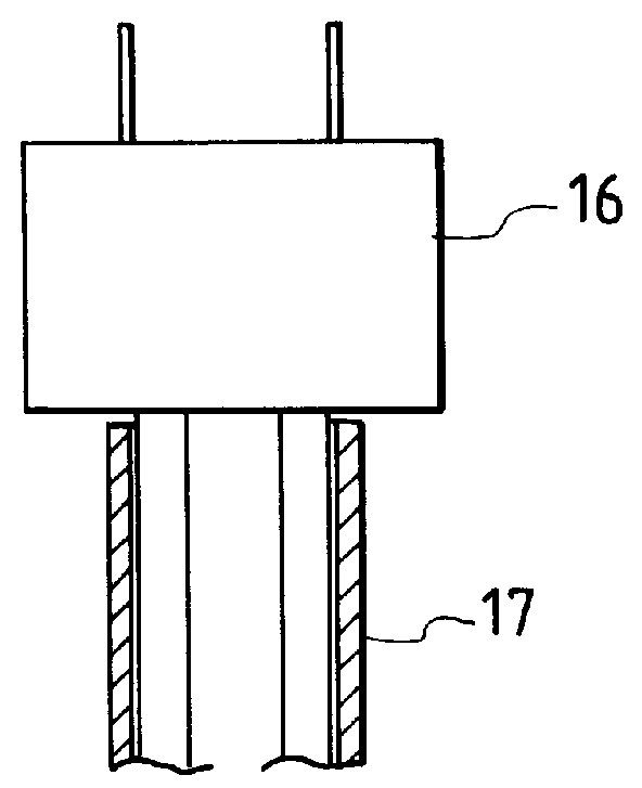 Electronic component having terminal connecting leads with a high temperature ceramic element and a method of making the same