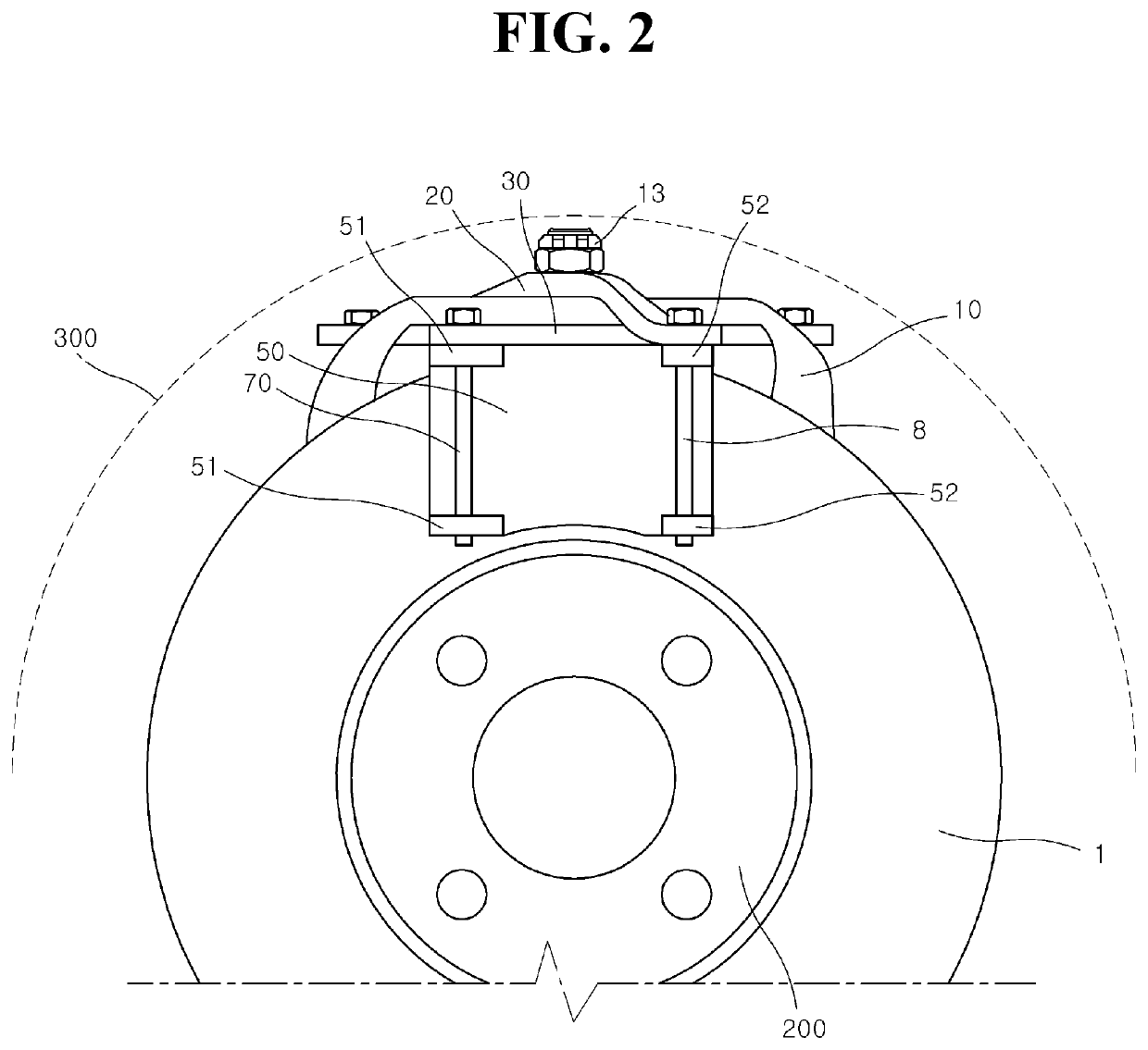 Self-energizing brake caliper