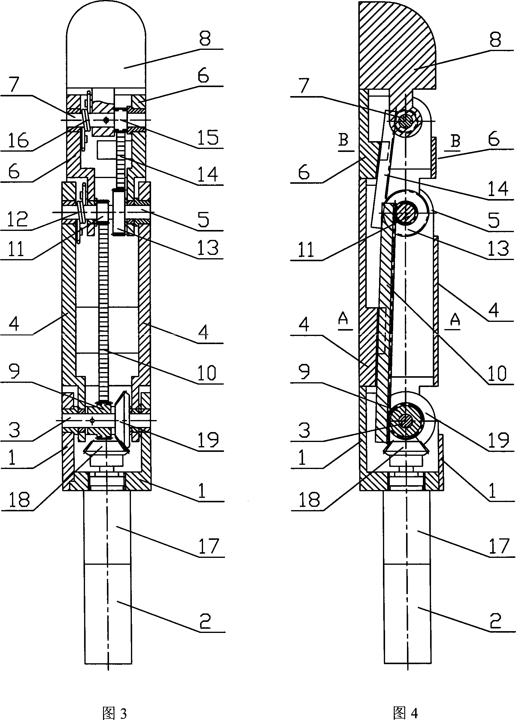 Rack bar multi-joint high under-driven robot finger device