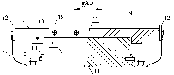 Plate-type sliding layer support and construction method thereof