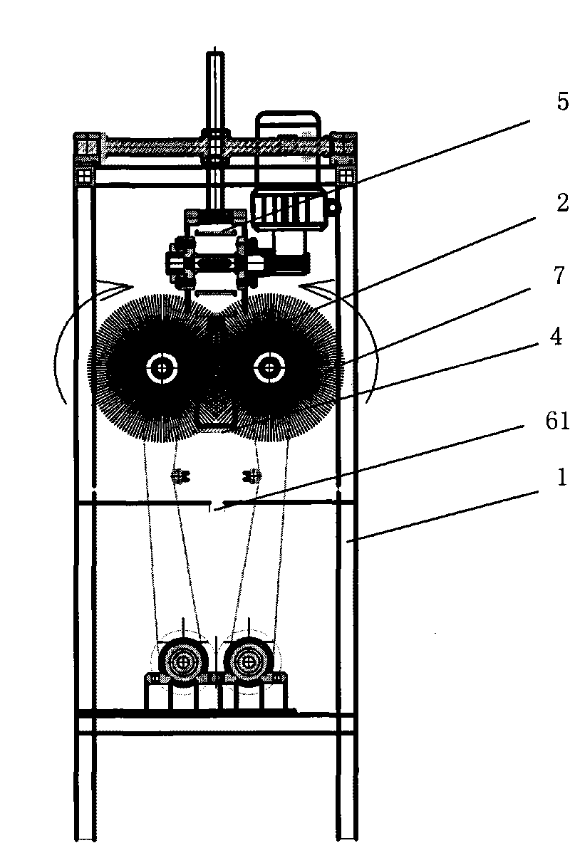 External bottle brushing machine