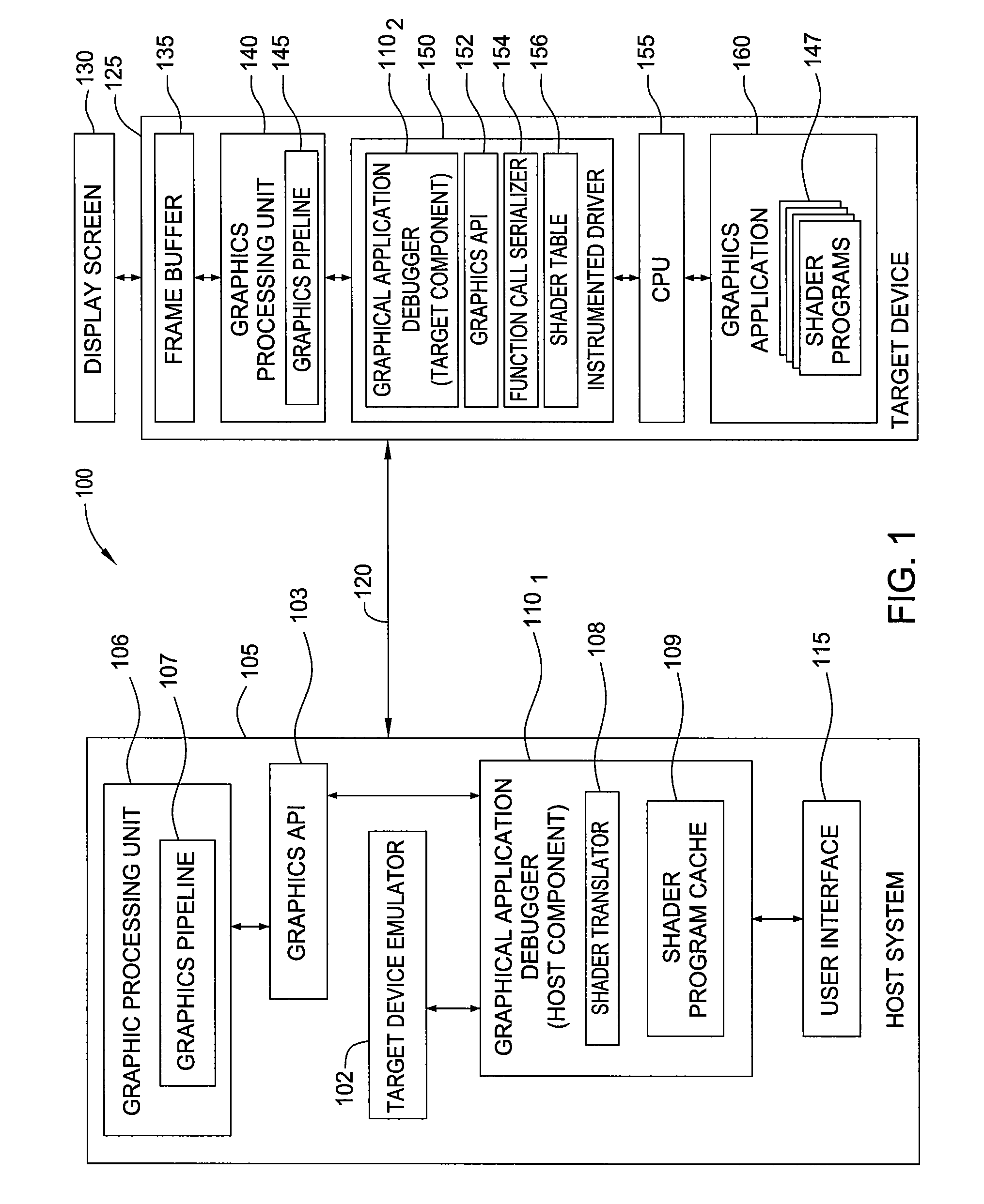 Translation of a shader assembly language binary for debugging a graphics application running on a remote device