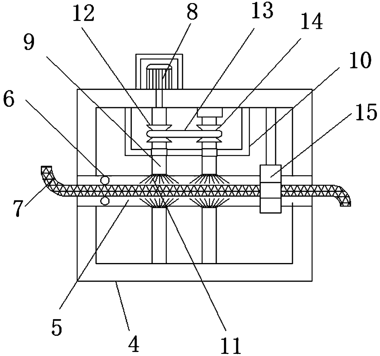 Rope rolling device with degreasing function for cable production