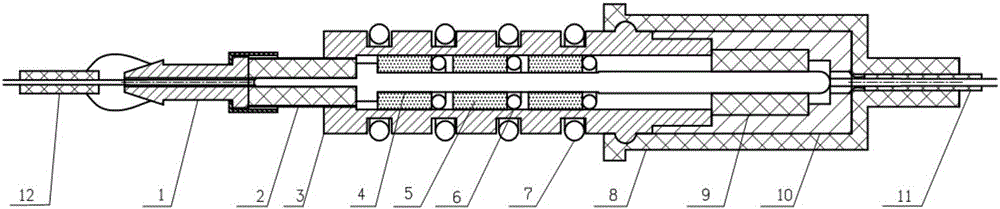 Detachably hermetically-sealed connector