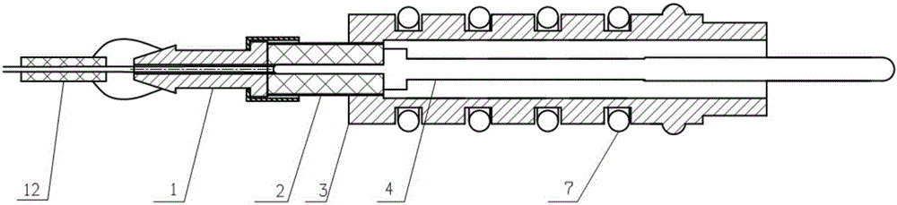 Detachably hermetically-sealed connector