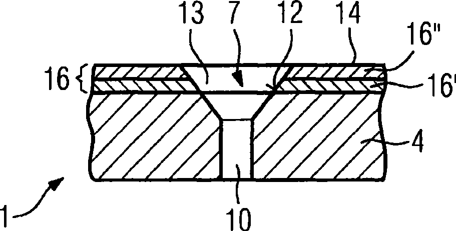 Process for the fabrication of a hole