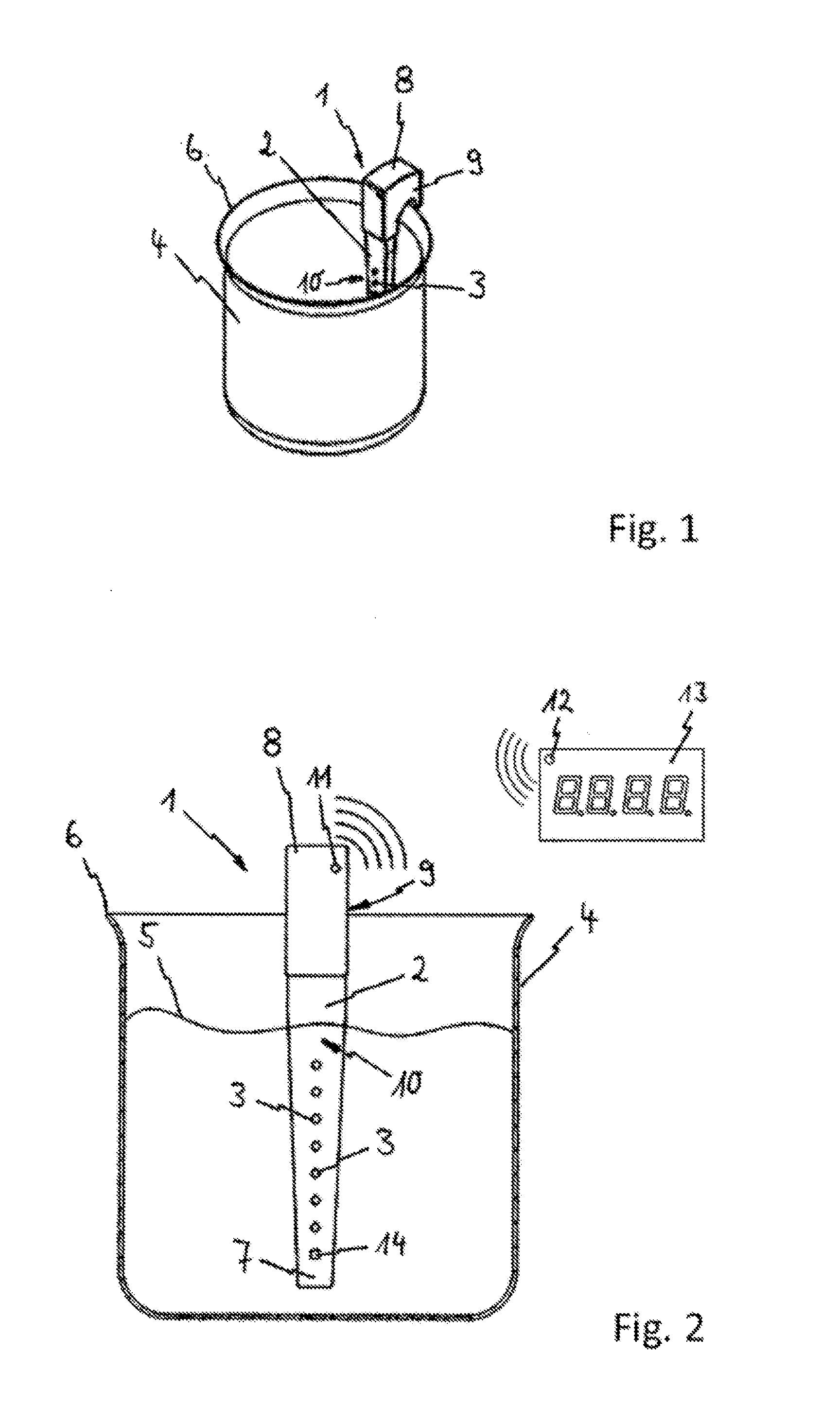 Magnetic stirrer with a temperature measuring device
