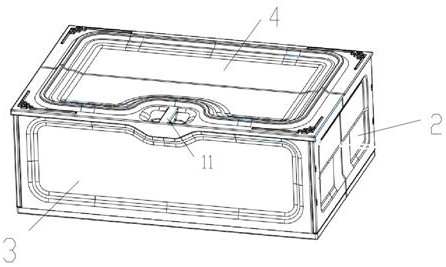 Portable storage box capable of being opened from multiple faces