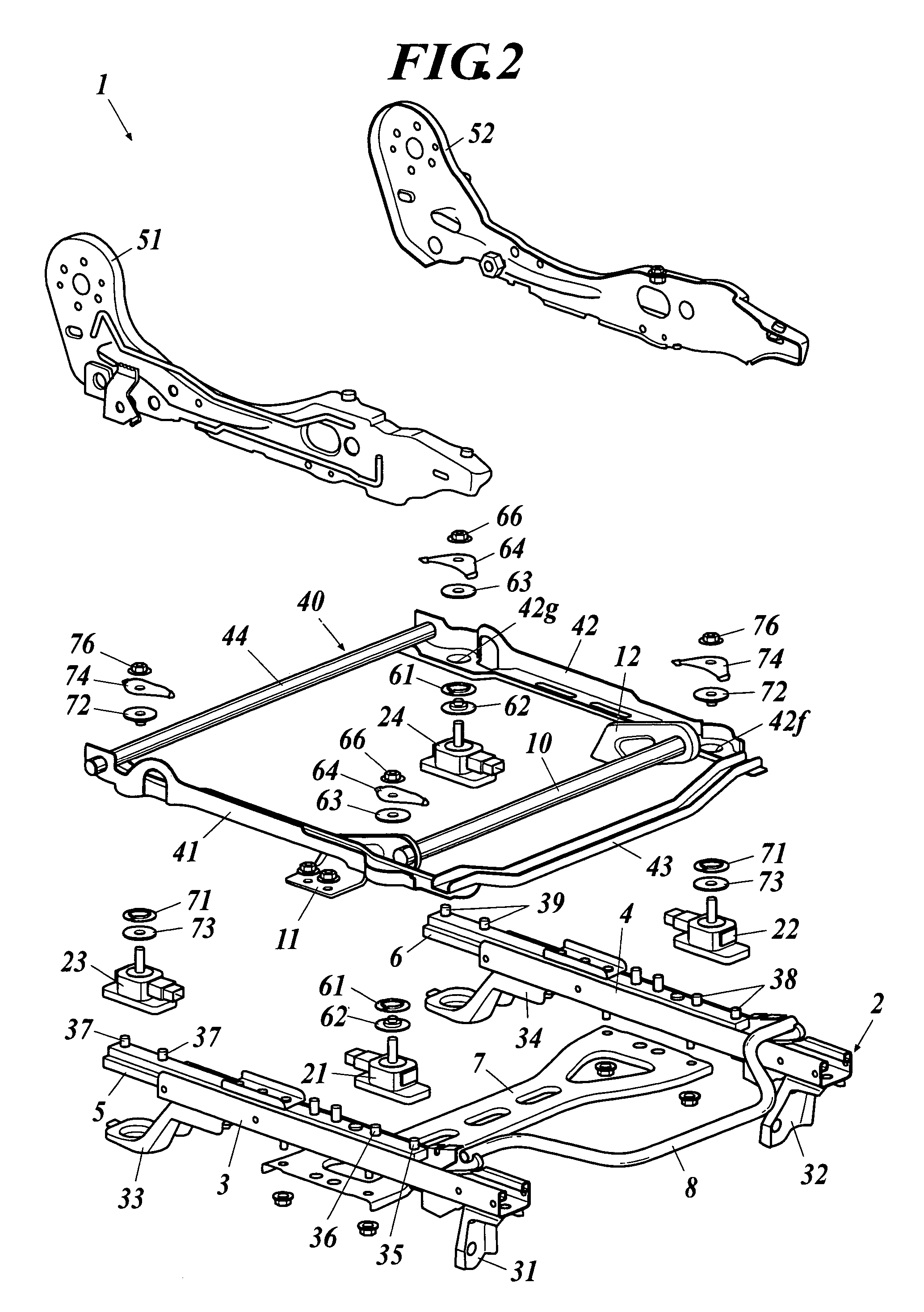 Passenger's weight measurement device for vehicle seat and attachment structure for load sensor