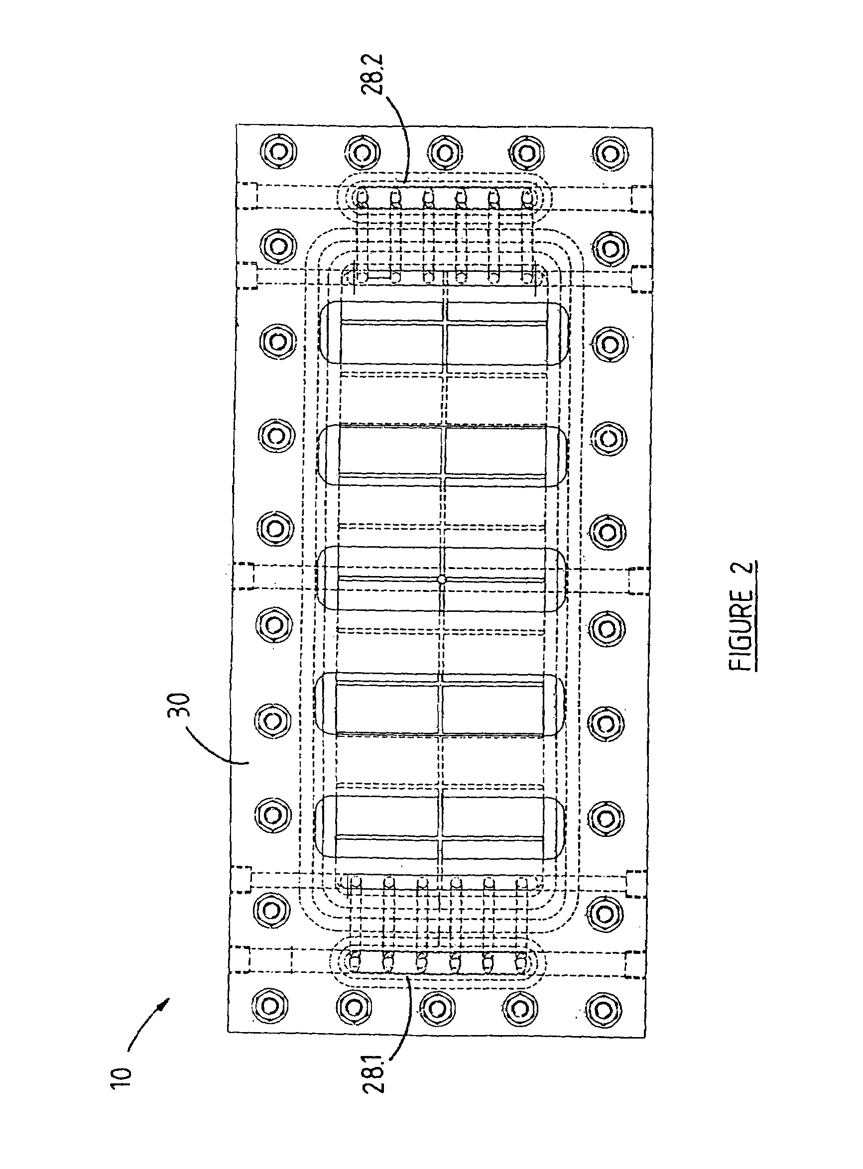 Monitoring unit for monitoring the condition of a semi-permeable membrane