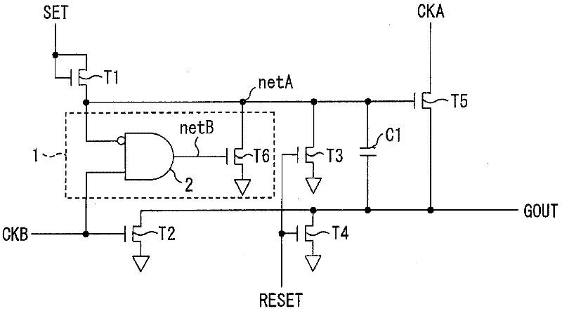 Shift register circuit, display device and shift register circuit driving method