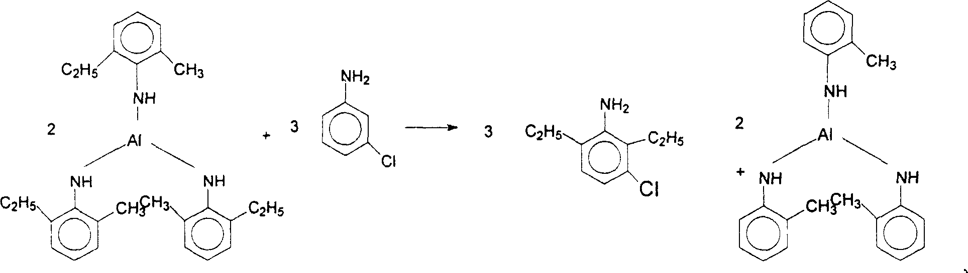Preparation method of 3-chloro-2,6-diethyl aniline
