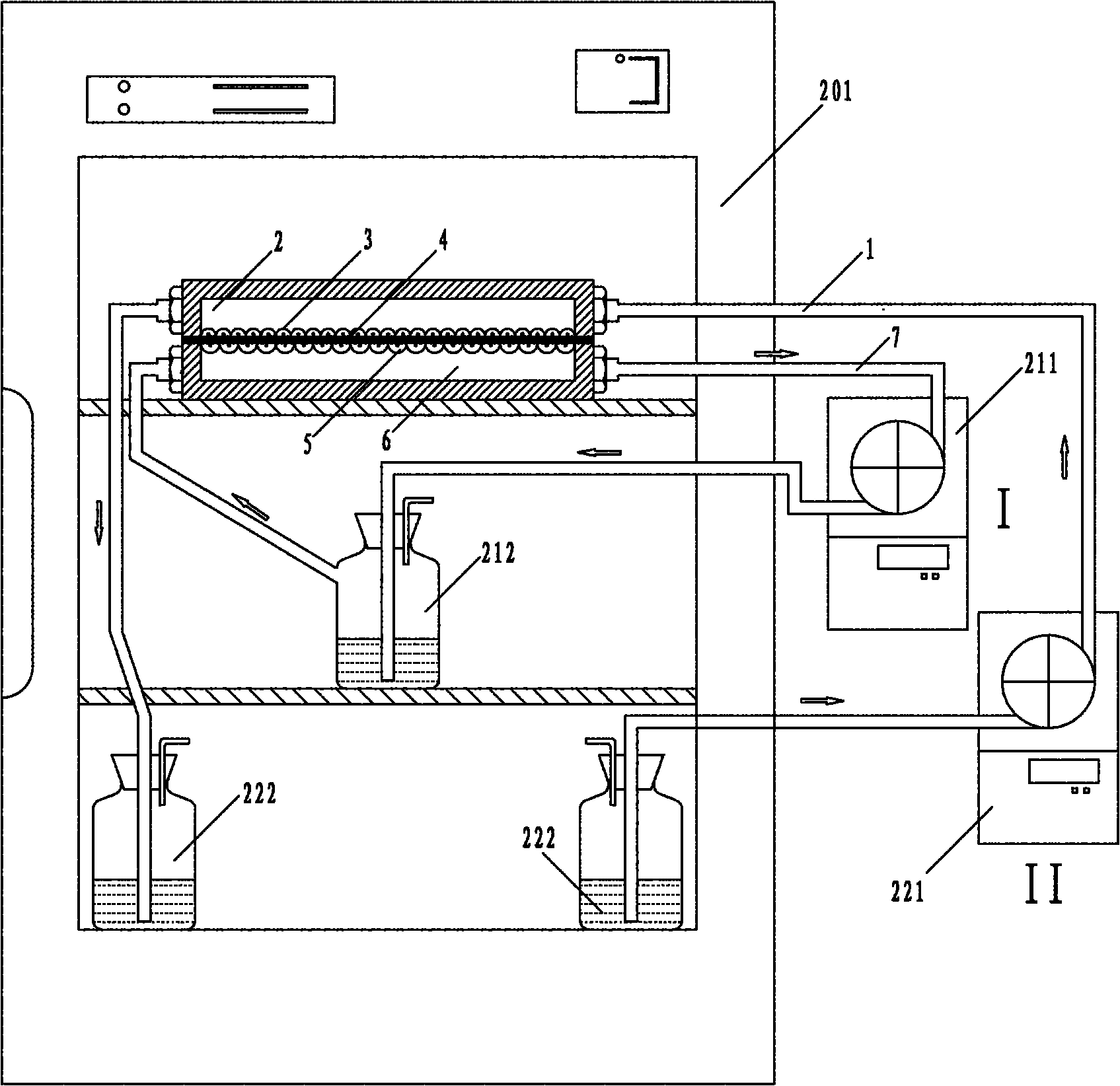 Mechanical loading flow chamber device for co-culturing in-vitro cells