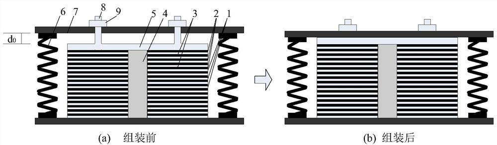 Prestressed variable-stiffness three-dimensional seismic isolation support