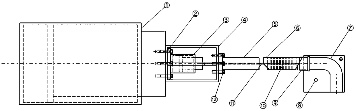 Push bending forming device adopting push-pull integrated loading and method