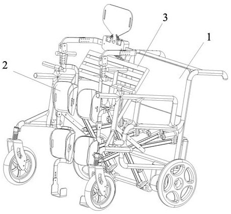 Wheelchair and walking-aid exoskeleton integrated structure and control method thereof