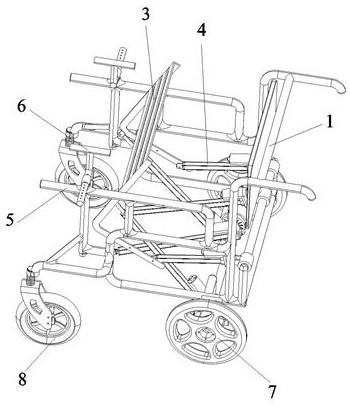 Wheelchair and walking-aid exoskeleton integrated structure and control method thereof