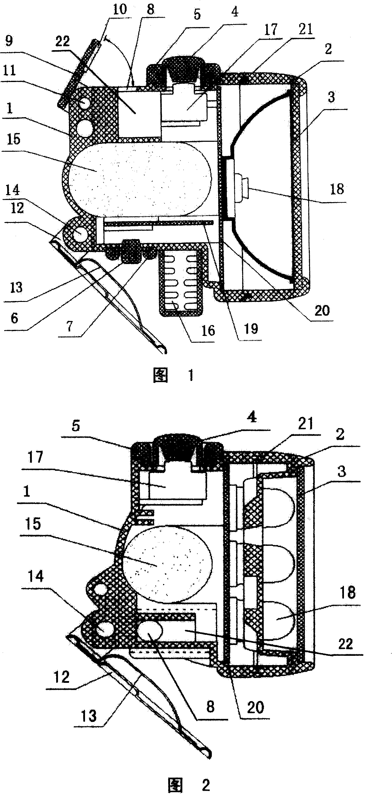 Production process for preparing high protection grade miners' lamp