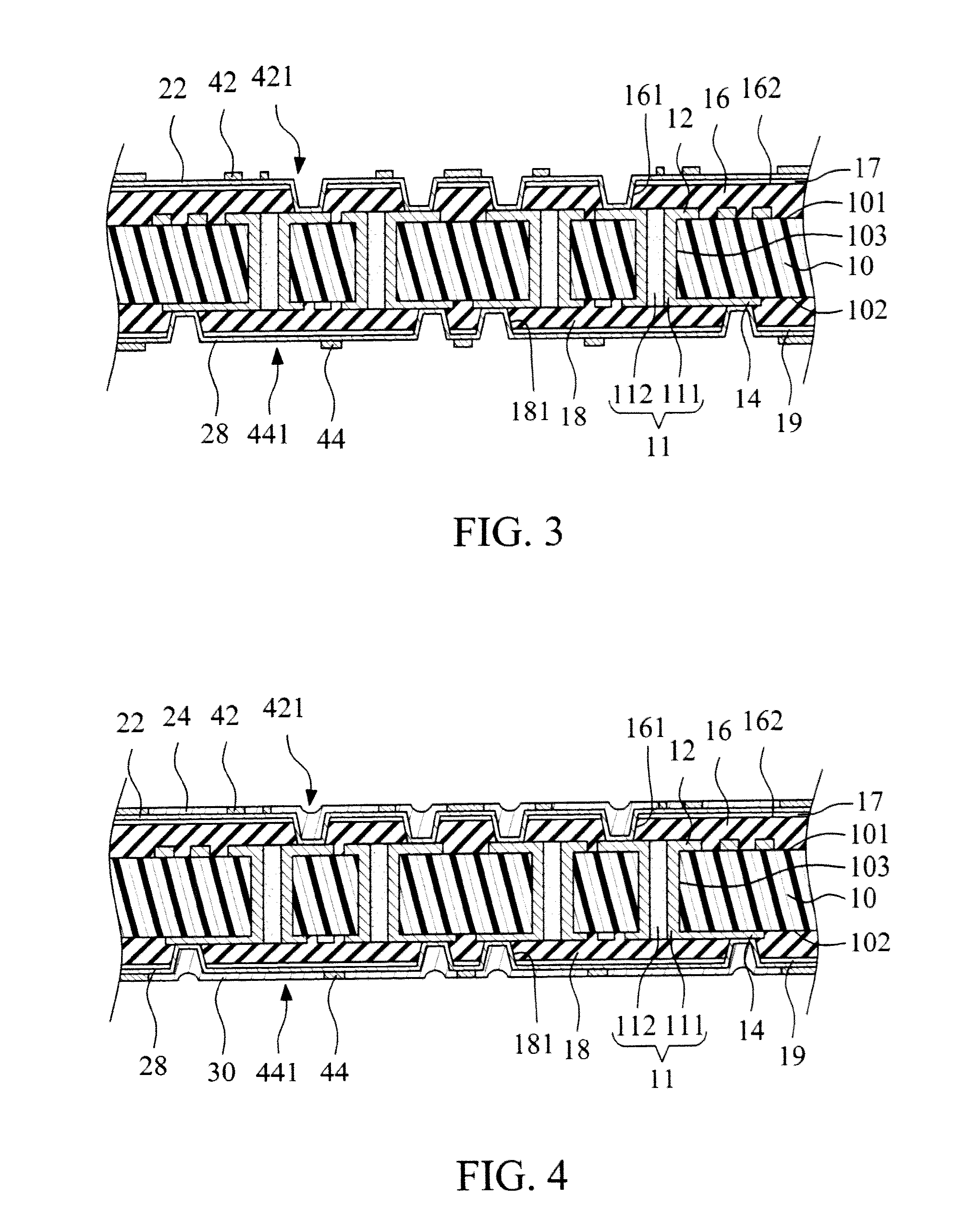 Substrate for semiconductor package and process for manufacturing