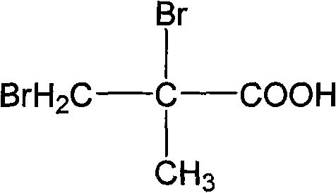 Synthetic method of 2, 3-dibromo-2-methylpropanoic acid