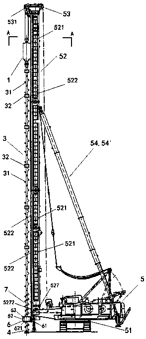 Combined drilling bottom-enlarging pile-planting construction method