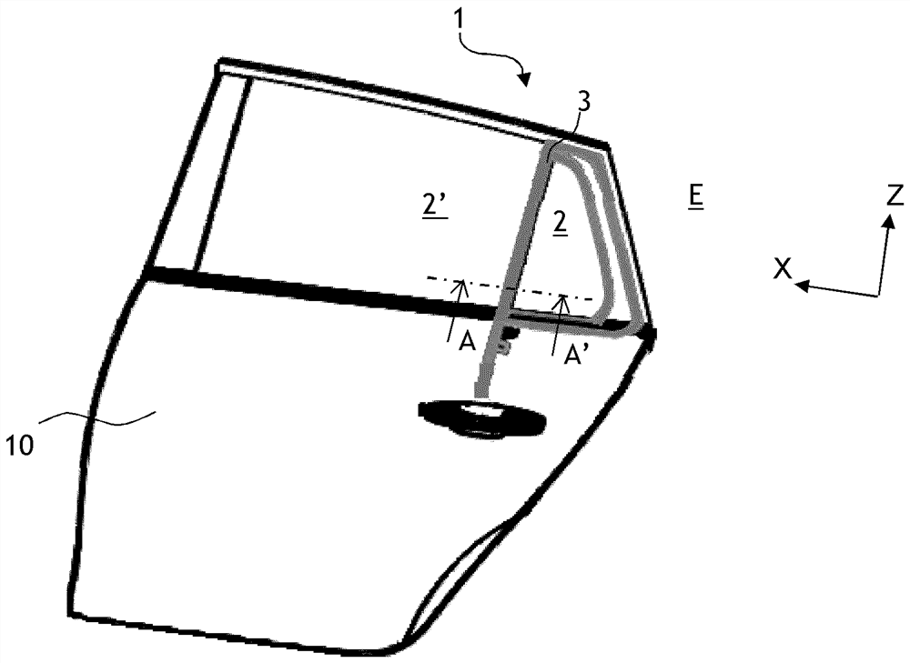 Glass unit having sliding groove and method for manufacturing same