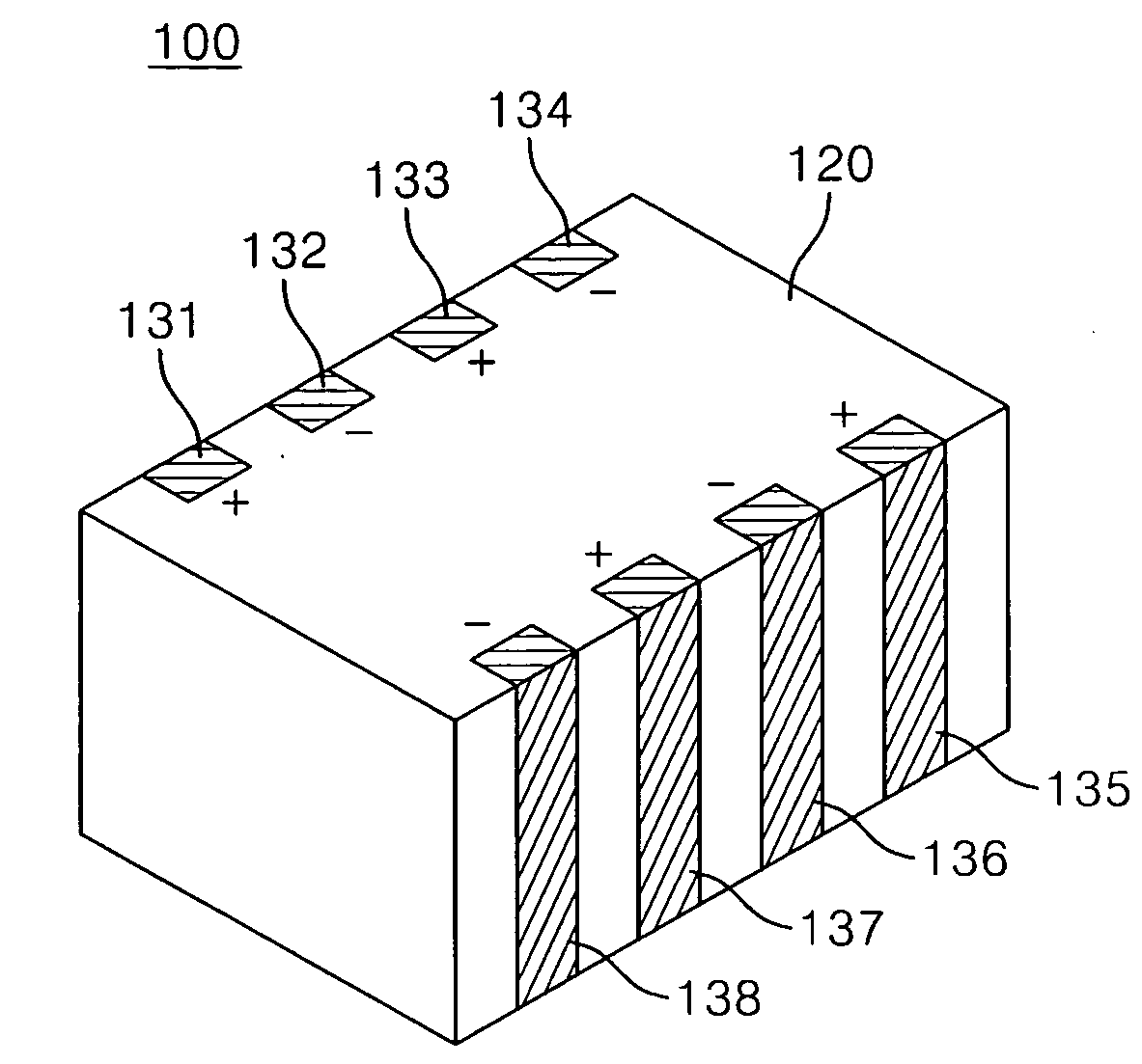 Method of implementing low ESL and controlled ESR of multilayer capacitor