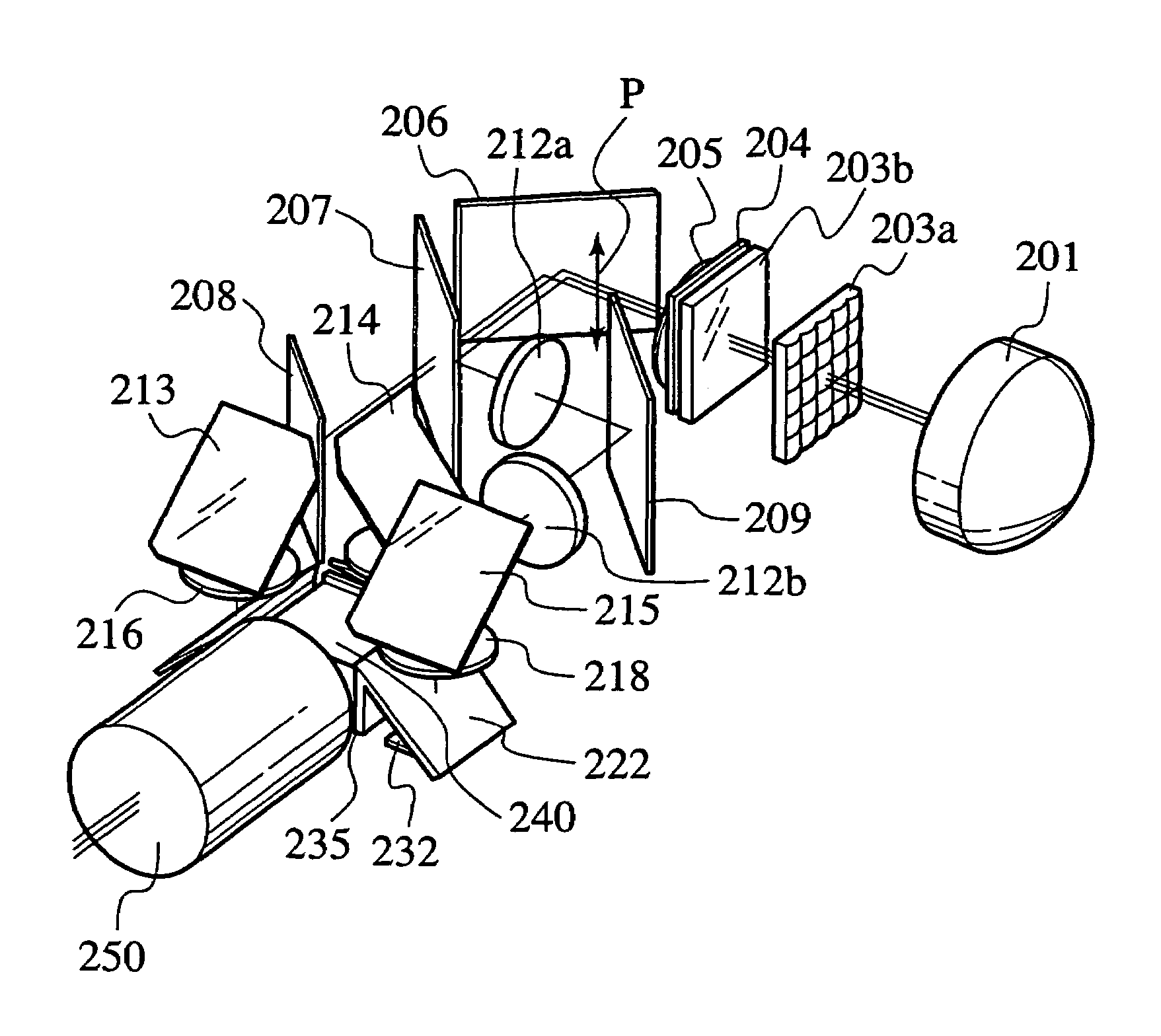 Image displaying apparatus and color separating-combining optical system
