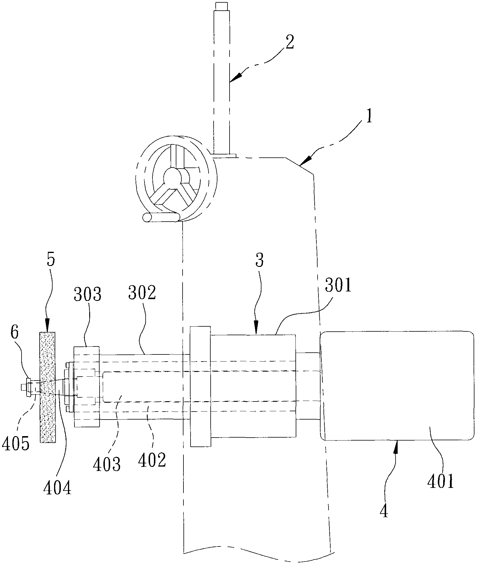 Corner type main shaft