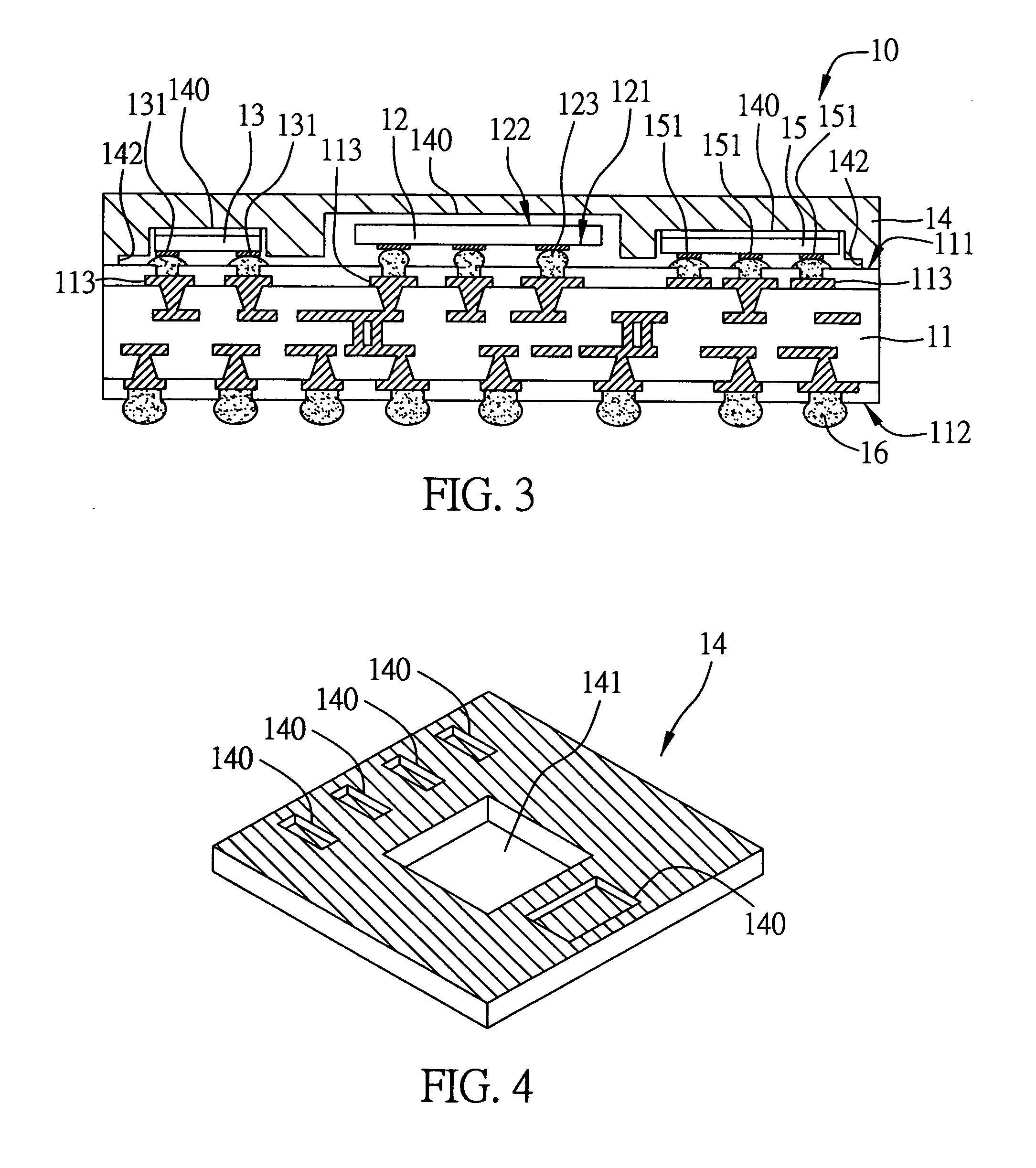 Heat sink structure with embedded electronic components for semiconductor package