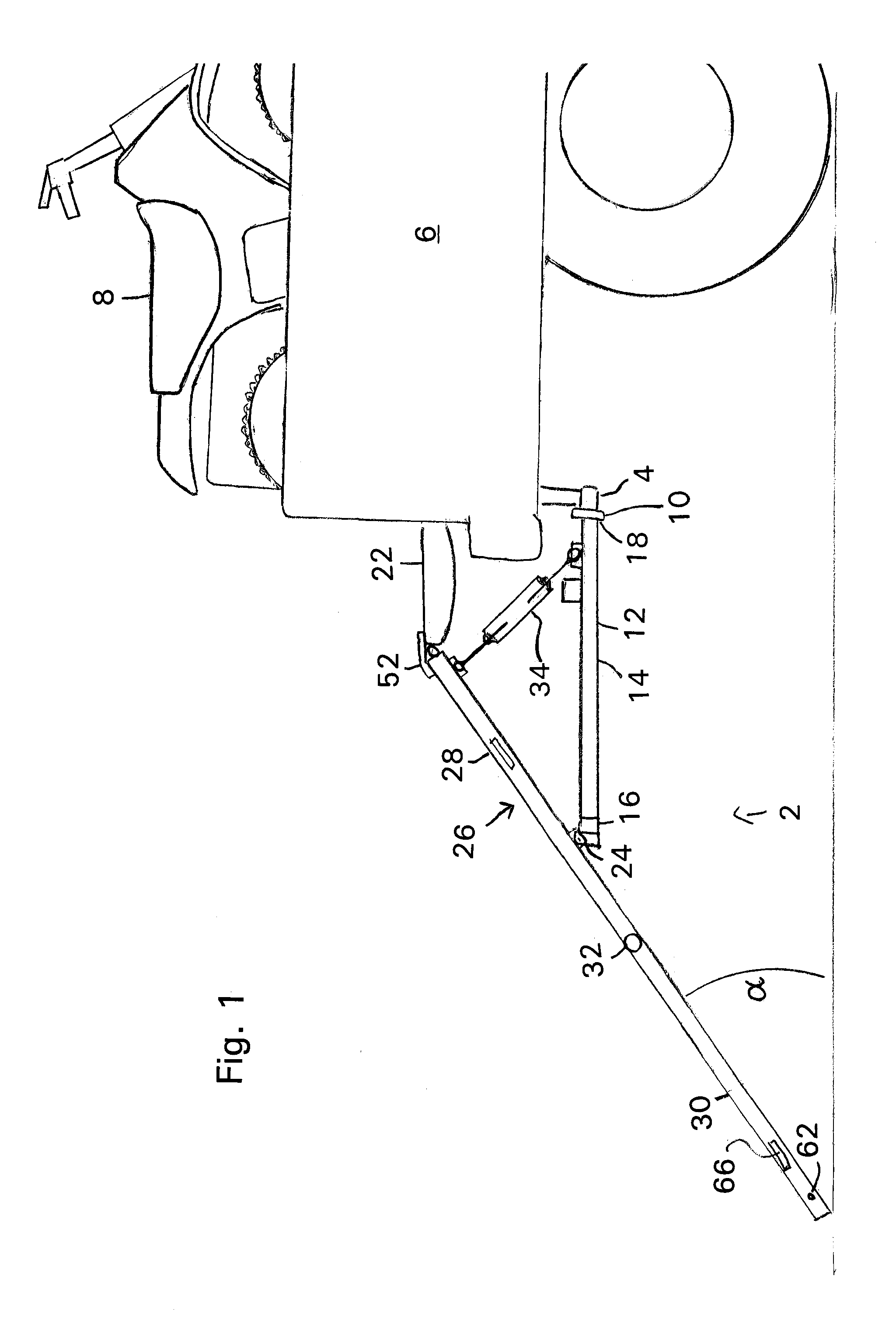 Off-road vehicle loading/unloading device supported by trailer hitch
