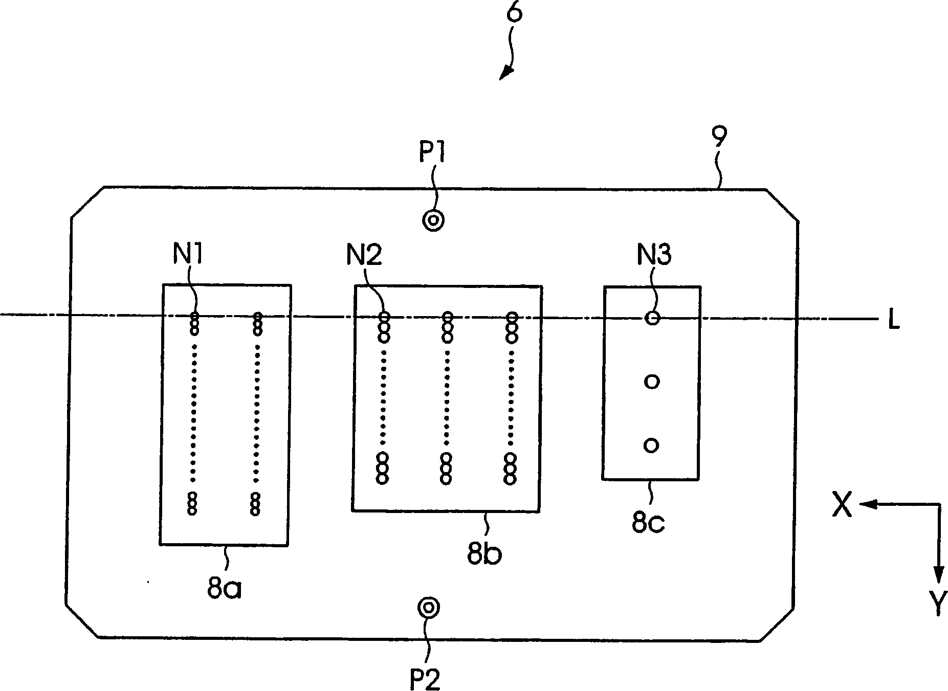 Liquid droplet ejecting device