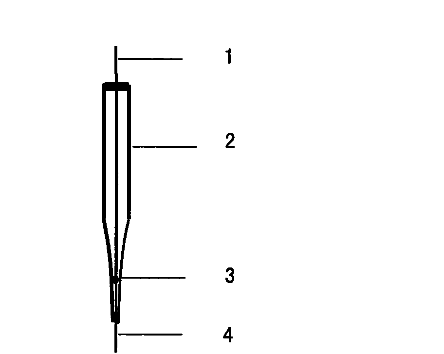 Special electrode for in-vivo voltammetry analysis and preparation method thereof