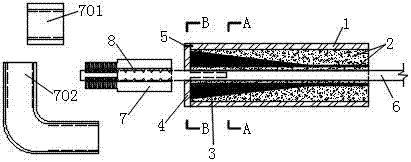 Combined set for anchoring and connecting FRP ribs