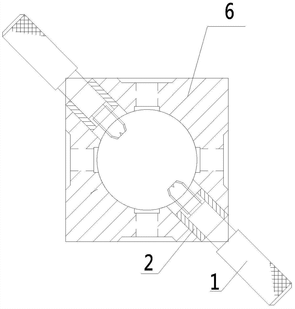 Drilling template for machining different direction inclined holes