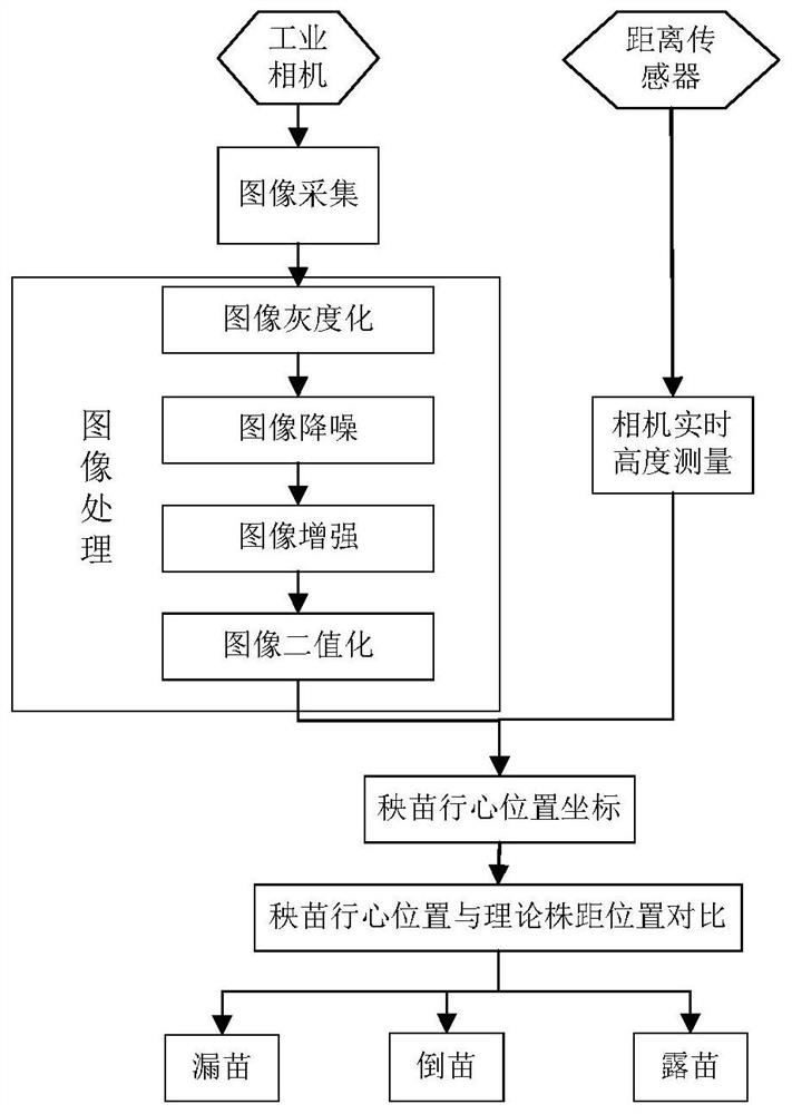 Dryland planting operation quality real-time detection system and detection method