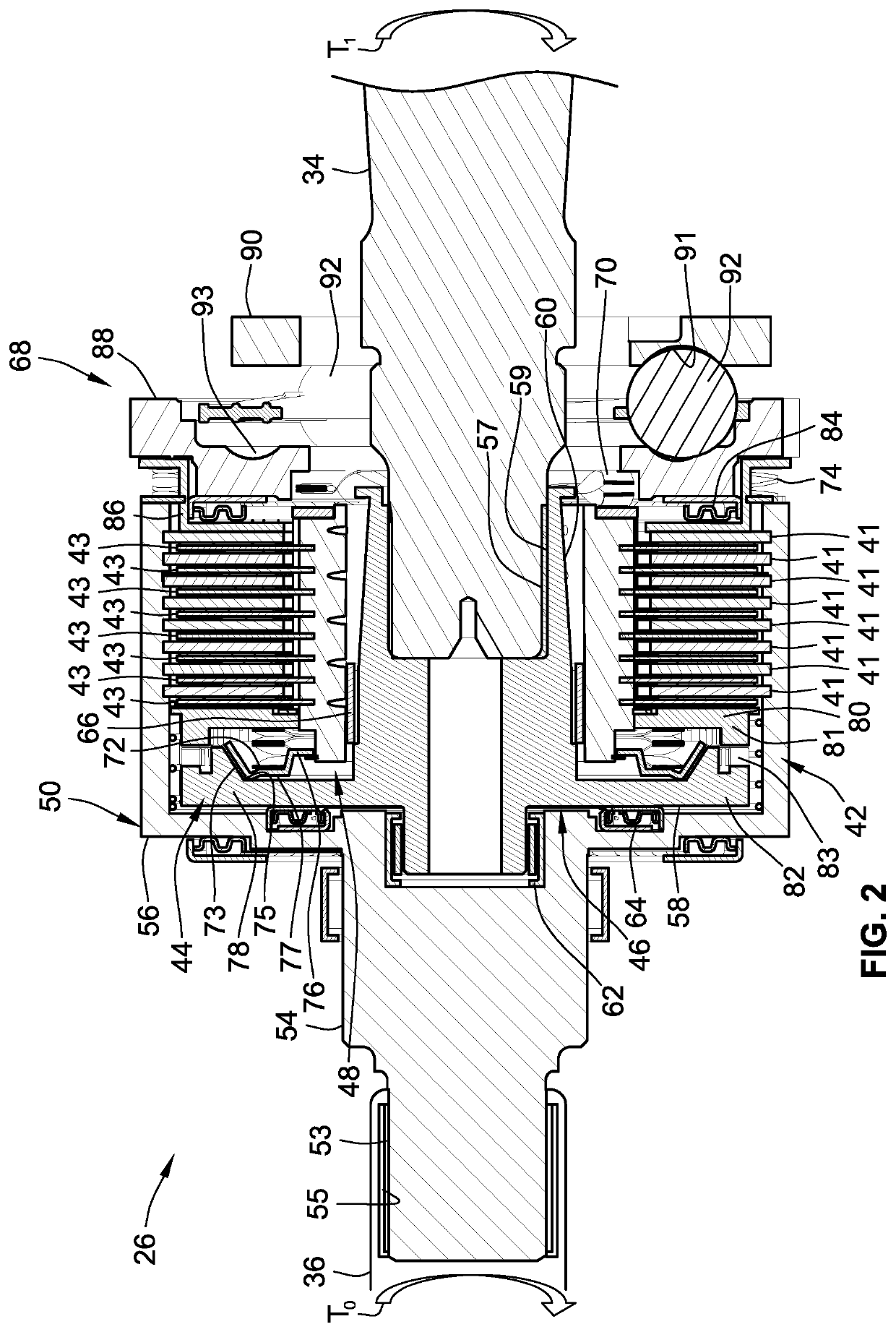 Friction clutch assemblies with low-drag disconnect clutch pack having cone clutch synchronizer